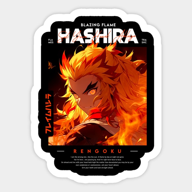 Flame Hashira - Demon Slayer Sticker by trashcandy